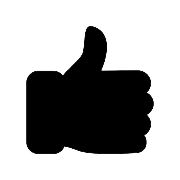 Thumb up. Deal and agree silhouette symbol. Arm black gesture.