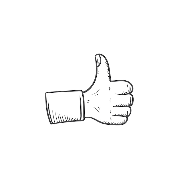 thumb up down hand illustration