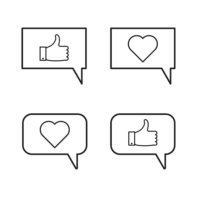 Thumb up and heart icon design Like and love icon Vector illustration stock image