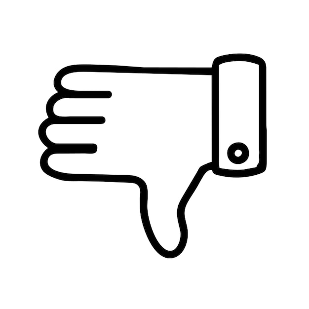 thumbs down icon outline