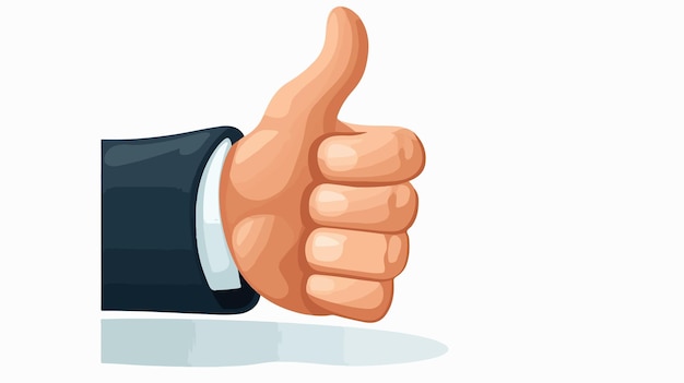 Vector thumbs up cartoon vector illustration