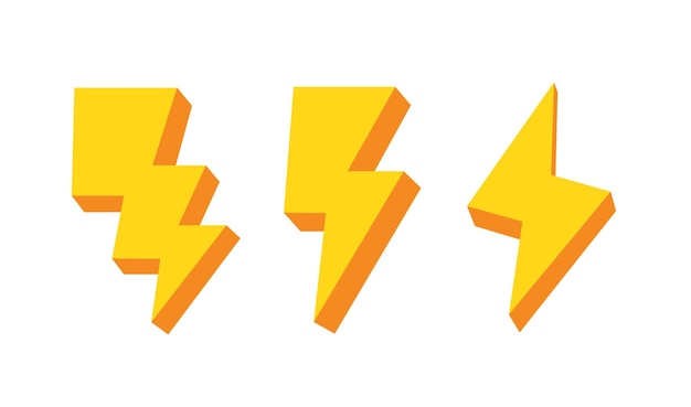 Thunder cartoon icon vector illustration