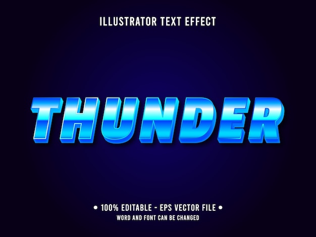 Thunder editable text effect modern style