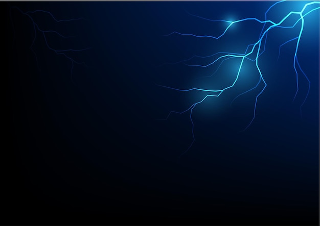 Thunder Lightning Lightning Realistic Thunderstorm Electric Flash Vector Illustration Electric Sky B