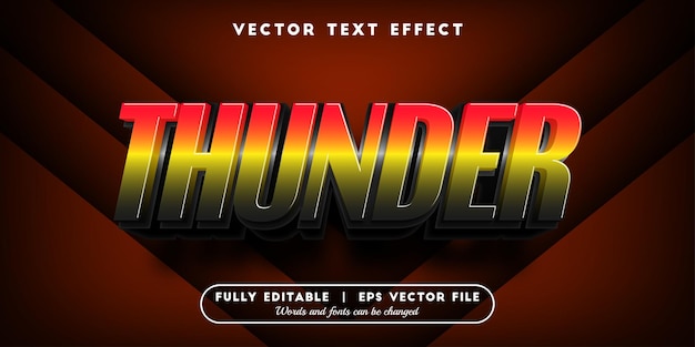 Thunder text effect with editable font style