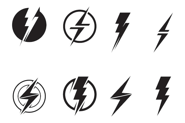 Thunderbolt logo and symbol vector