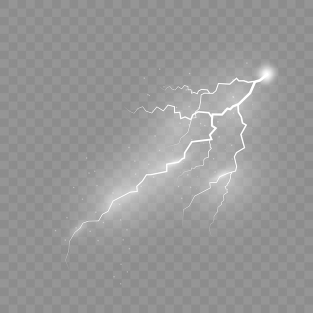 Thunderstorm and lightning, the effect of lightning and lighting, set of zippers, symbol of natural strength or magic, light and shine, abstract, electricity and explosion,  illustration, 