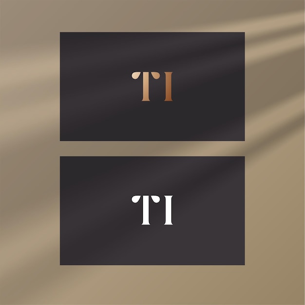 Ti logo design vector image