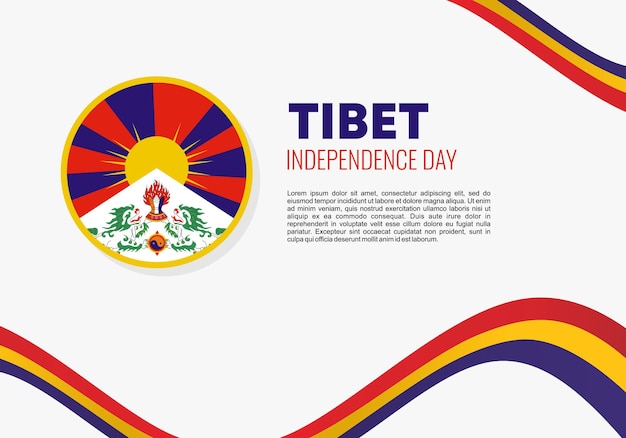 Tibet independence day background banner poster for national celebration on February 13 th