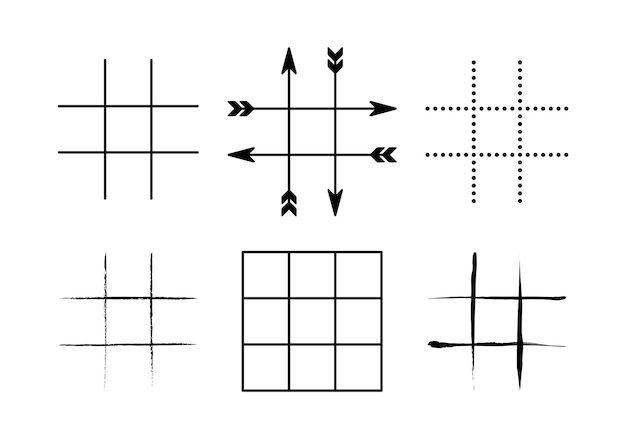 Tic Tac Toe Grids Game Boards