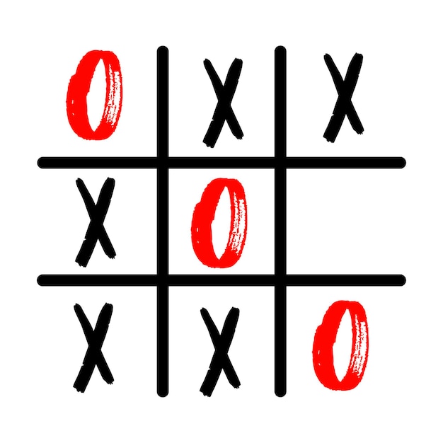 Tic tac toe XO icon Concept for your design