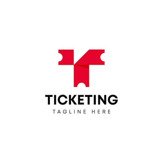 Ticket logo template vector