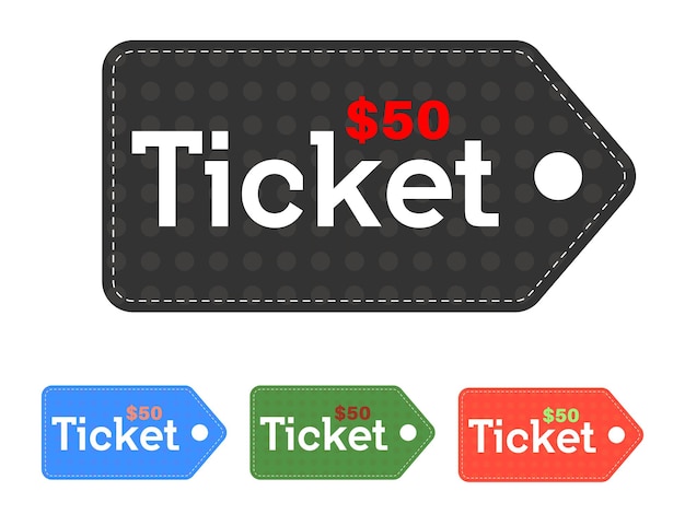 Ticket Sticker vector