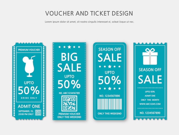 ticket or voucher template design