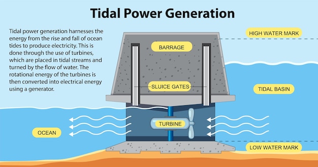 Vector tidal electricity concept for science education