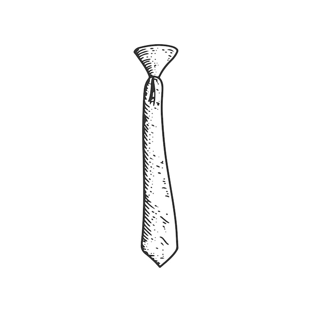 Vector tie hand drawn vintage engraving vector illustration