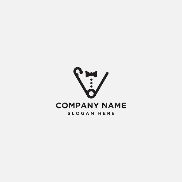 Tie logo icon design template flat vector