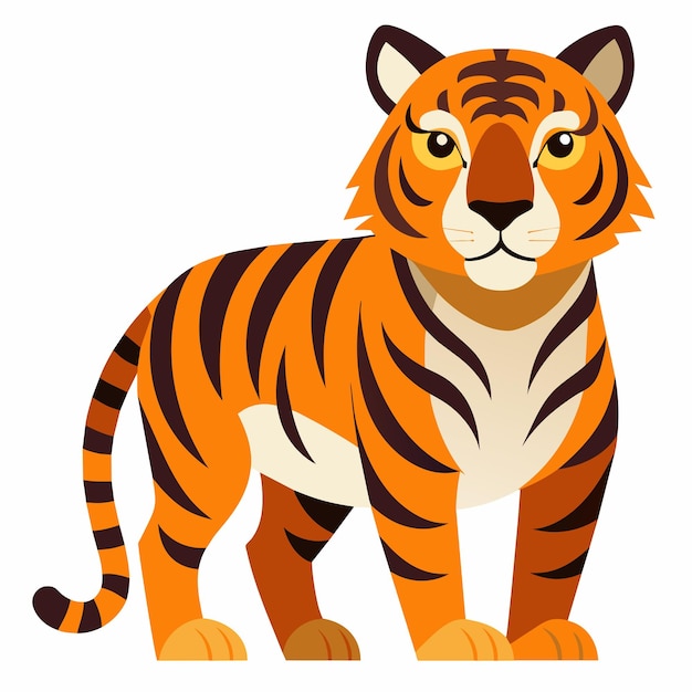 tiger cartoon isolated