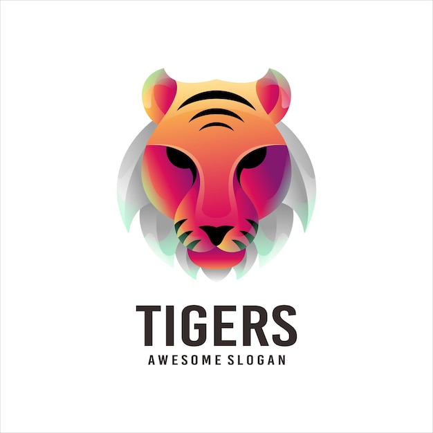 Tiger colorful gradient logo