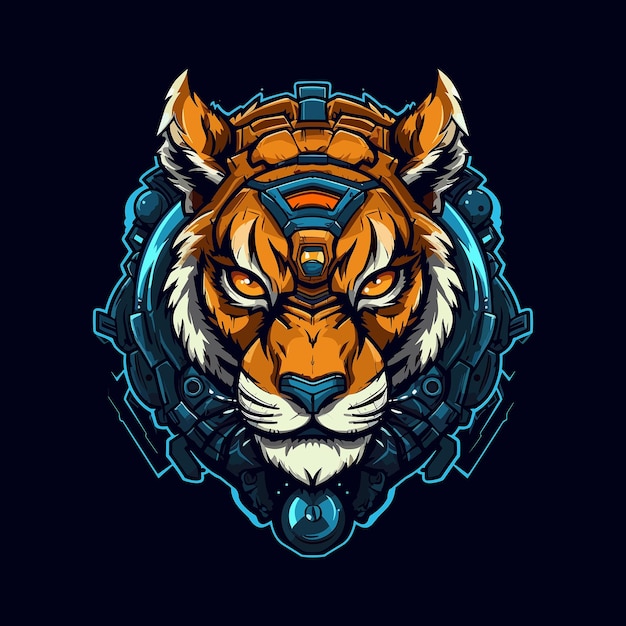 Tiger cyborg esport logo