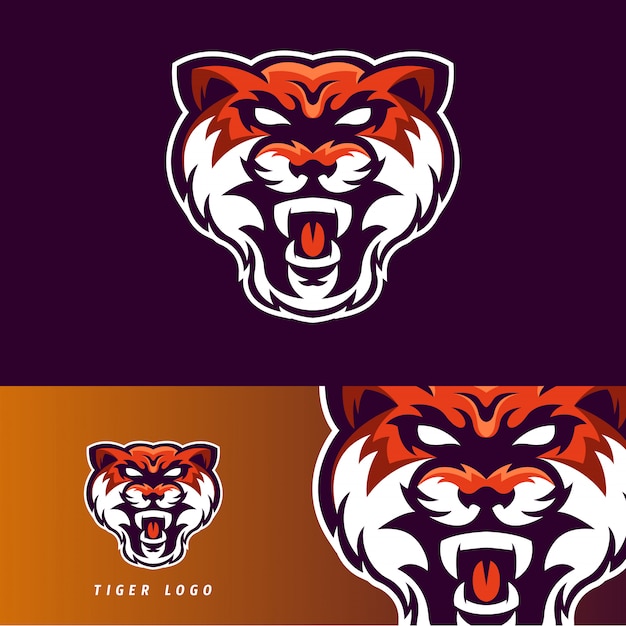 Tiger esport gaming mascot emblem