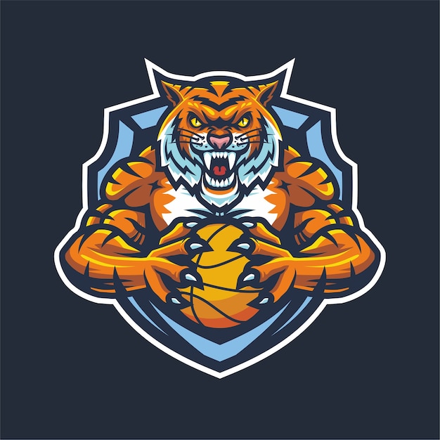 Tiger Esport Logo mascot for basketball