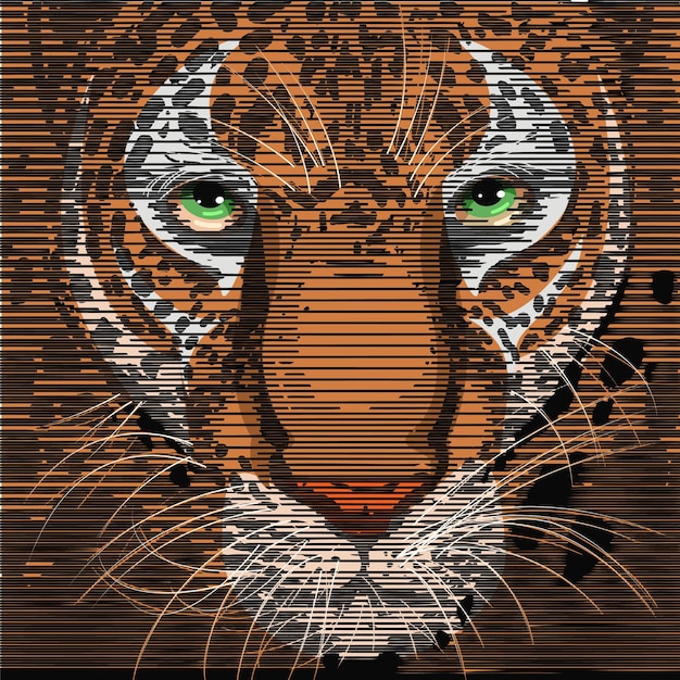 Tiger face graphic style vector for all your designs