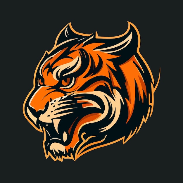 Tiger face mascot vector illustration