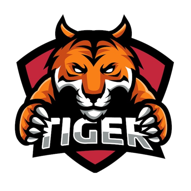 Tiger head esport logo gaming