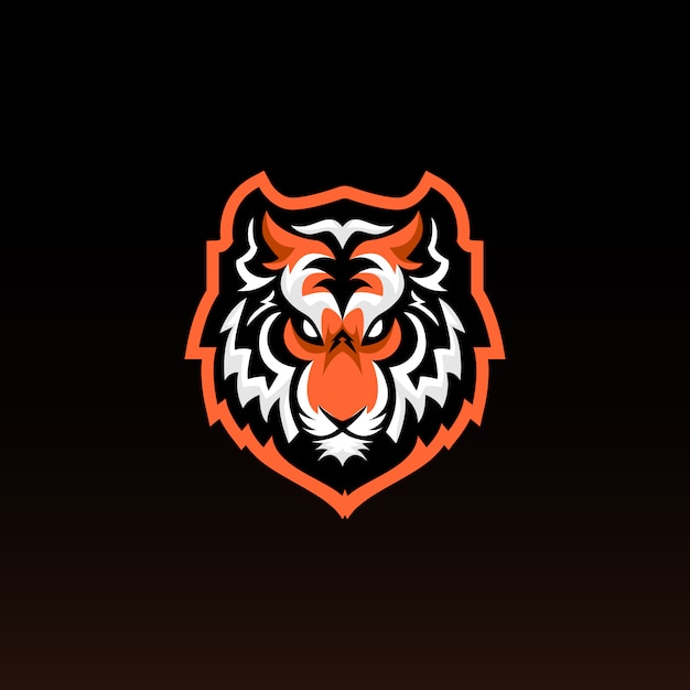 tiger head gaming mascot. tiger e sports logo design. 