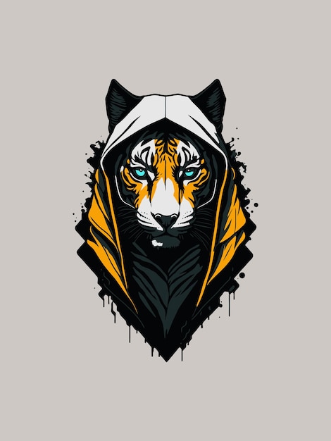 Tiger head logo icon mascot vector illustration design template