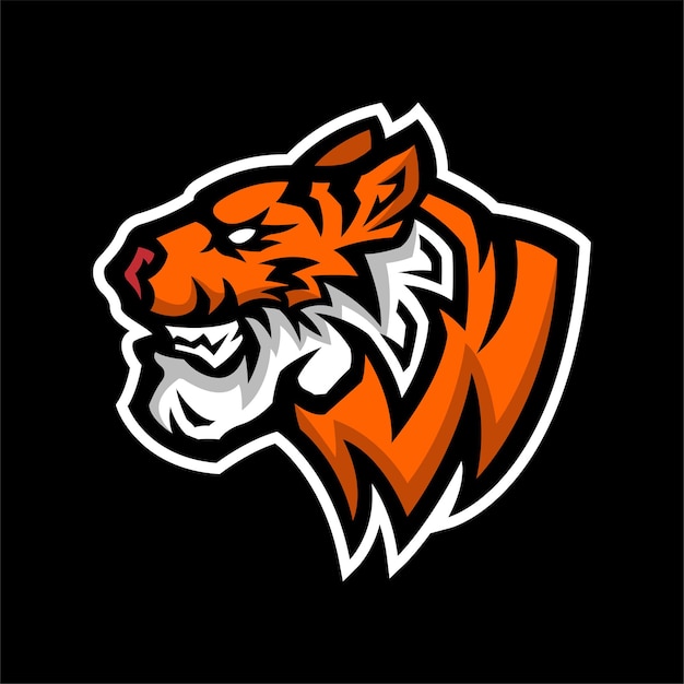 tiger head mascot logo vector