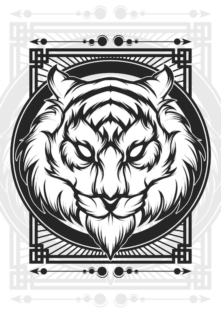 Tiger Head Mascot Vector Image