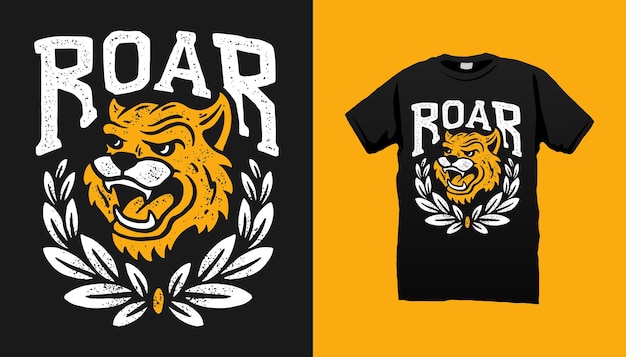 Tiger head t-shirt design