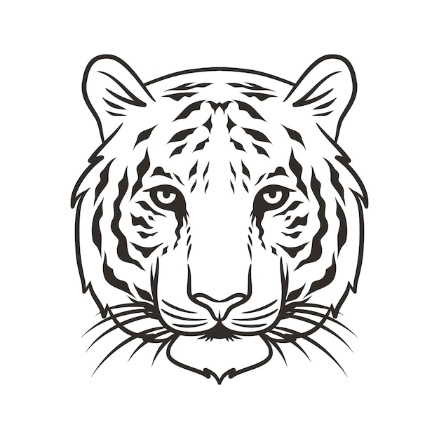 Tiger head vector illustration graphic mascot