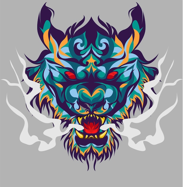 Tiger head vector illustration