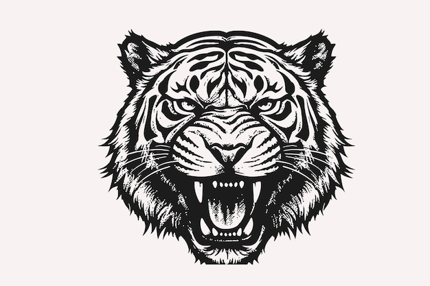 tiger head vector