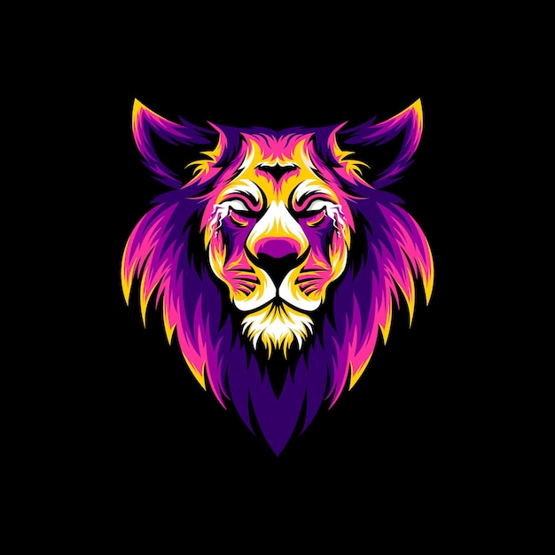 Tiger Illustration Colorful Design Vector