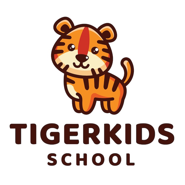 Tiger Kids School Logo Template