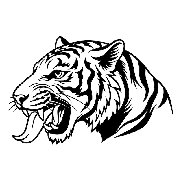 Tiger Licking Svg