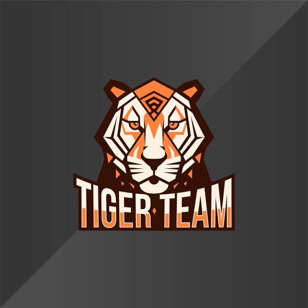 Vector tiger logo esport team design gaming mascot