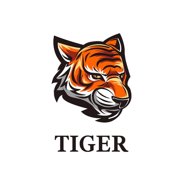 Tiger Logo Mascot Stealth Mode Orange Color This logo is very suitable for teams communities group