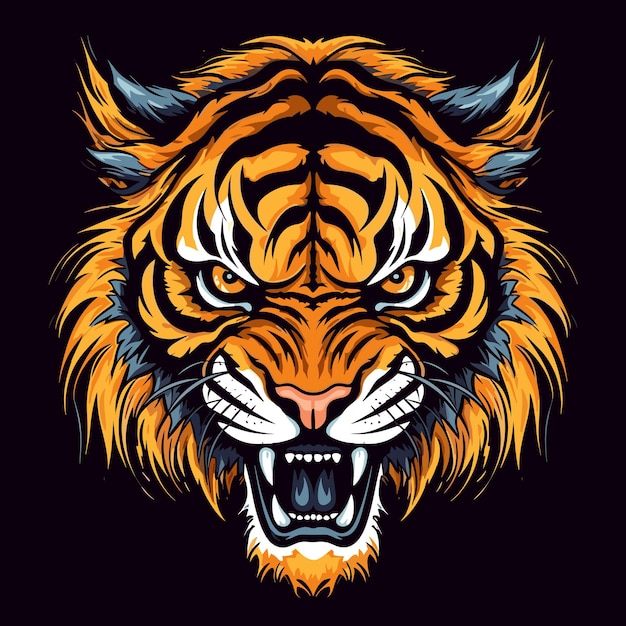 Tiger logo vector sticker