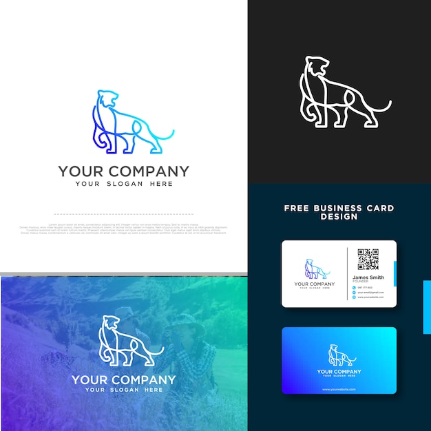 Tiger Logo with Free Business Card Design