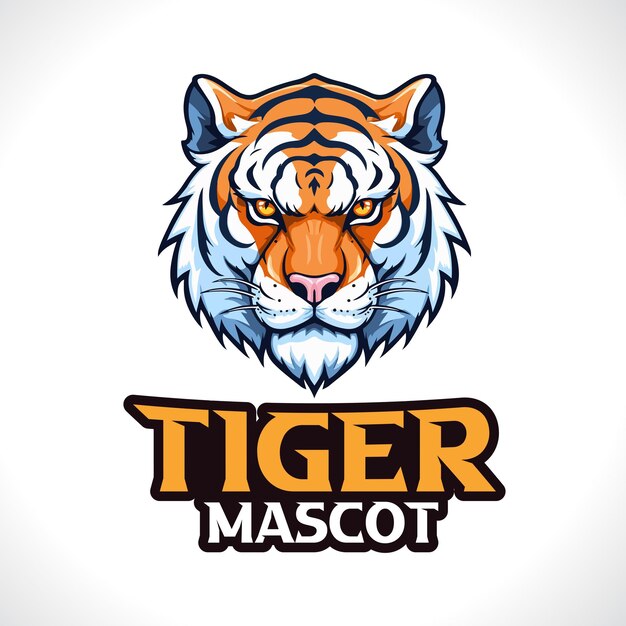 Vector tiger mascot logo design tiger vector