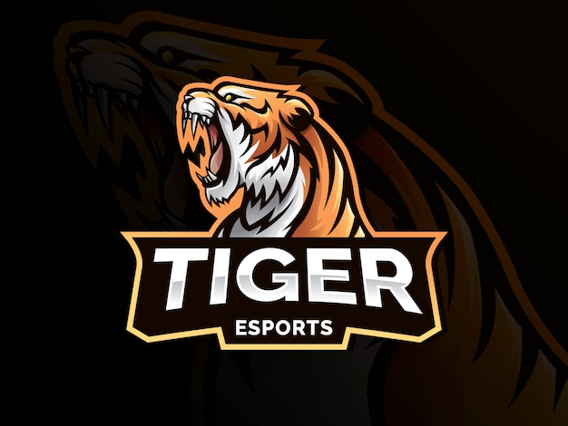 Tiger mascot sport logo 