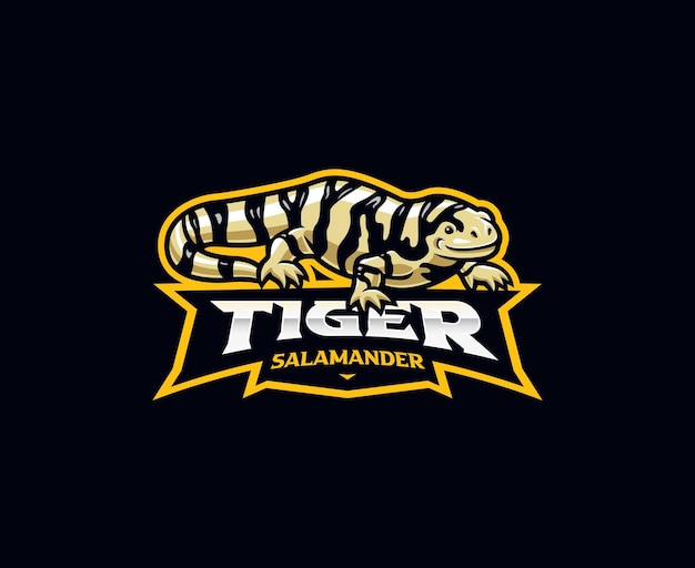 Tiger salamander mascot logo design