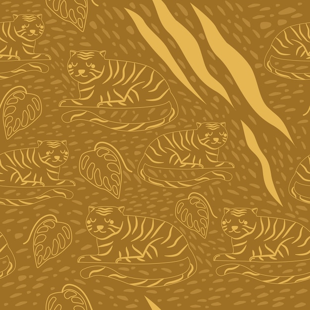 Tiger seamless pattern