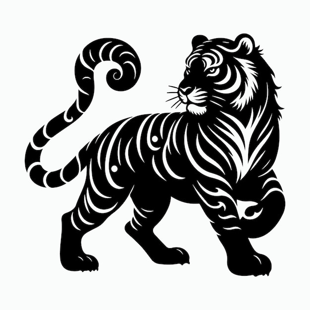 tiger silhouette vector