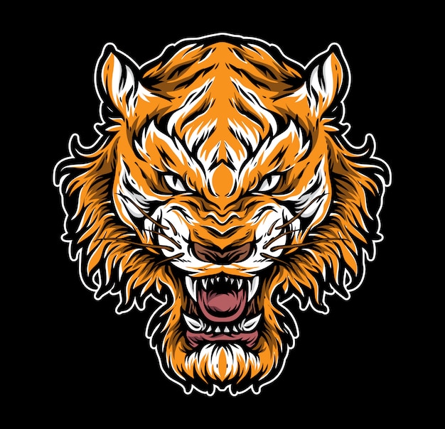 Tiger tattoo vector